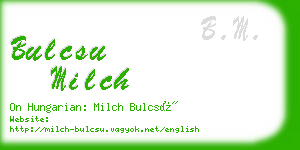 bulcsu milch business card